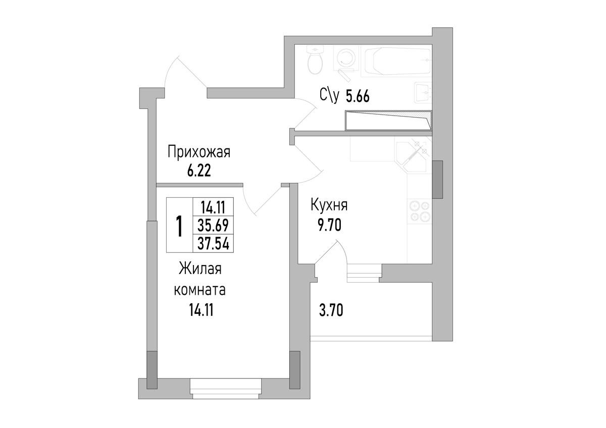 Планировка 1-комн.